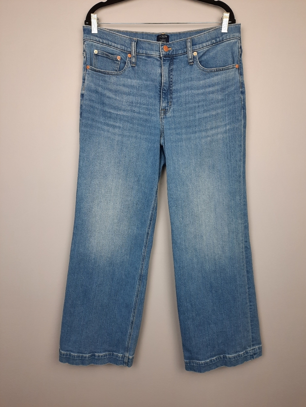 J. Crew Factory High Rise Classic Wide-Leg Jeans size 31
